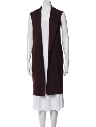 Pre-owned Alexander Wang Sleevless Virgin Wool Coat In Brown