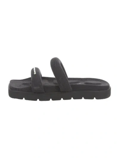 Pre-owned Alexander Wang Slides In Black