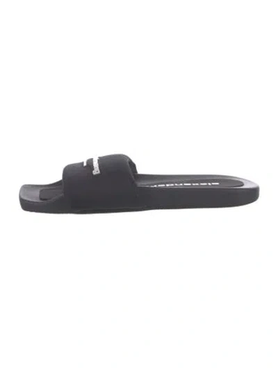 Pre-owned Alexander Wang Slides In Black