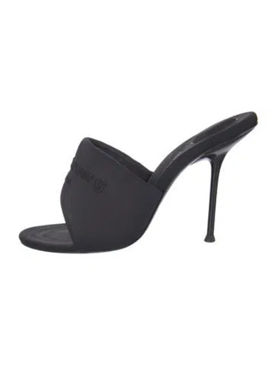 Pre-owned Alexander Wang Slides In Black