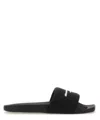 Alexander Wang Padded Logo Pool Slide Sandals Shoes In Black
