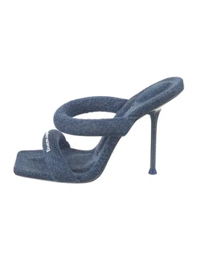 Pre-owned Alexander Wang Slides In Blue