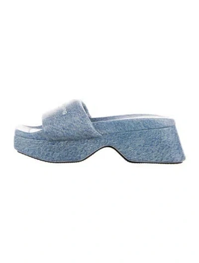 Pre-owned Alexander Wang Slides In Blue