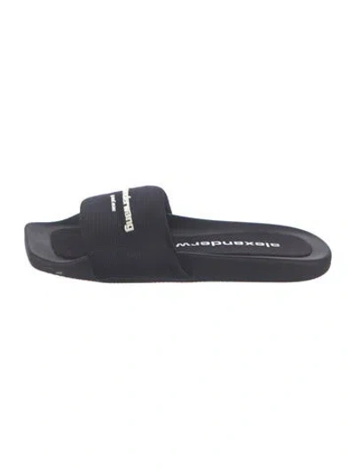 Pre-owned Alexander Wang Slides In Blue
