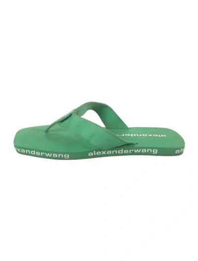Pre-owned Alexander Wang Slides In Green