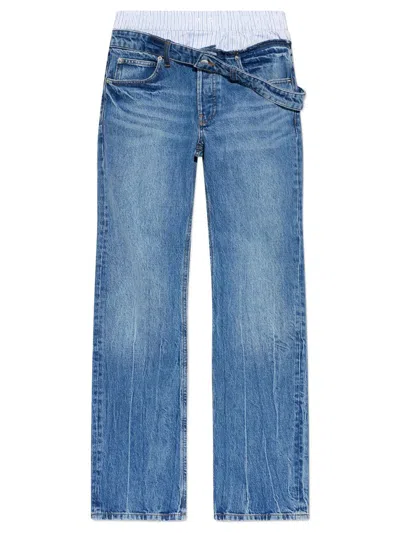 Alexander Wang Slim Fit Jeans With Low Waistband In Blue