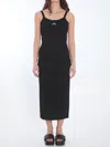Alexander Wang Slip Dress With 3d Logo