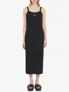 Alexander Wang Slip Dress With 3d Logo In Black