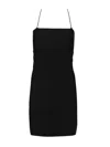 Alexander Wang Robe Mini Moulante À Strass In Black