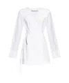 Alexander Wang White Wrap Minidress In White