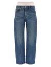 Alexander Wang Slit Hem Prestyle Hotfix Mesh Undie Jeans Light Blue In Blue