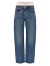 Alexander Wang Slit Hem Prestyle Hotfix Mesh Undie Jeans Light Blue In Blue