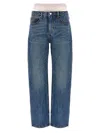 Alexander Wang Slit Hem Prestyle Hotfix Mesh Undie Jeans Light Blue