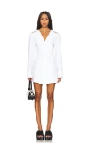 Alexander Wang White Wrap Minidress In White
