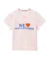 Alexander Wang Love Our Customers Shrunken Tee In Nude