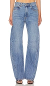 Alexander Wang Twisted Leg Jeans In 复古浅靛蓝