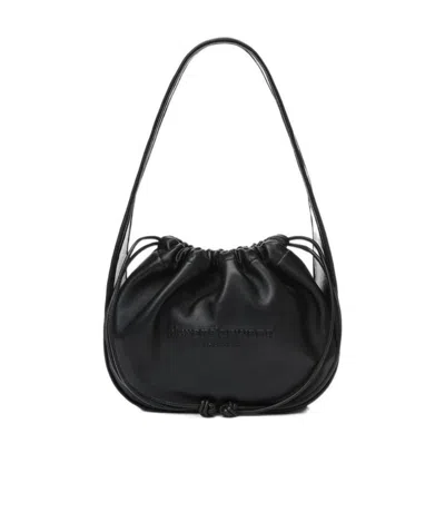 Alexander Wang Small Cinch Shoulder Bag In Black