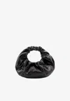 Alexander Wang Small Crescent Crackled Leather Hobo Bag