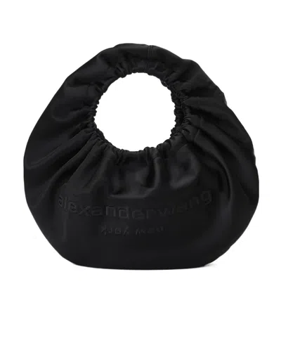 Alexander Wang Small Crescent Shoulder Bag In Black