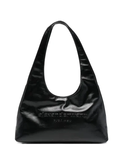 Alexander Wang Small Embossed Shoulder Bag In Black