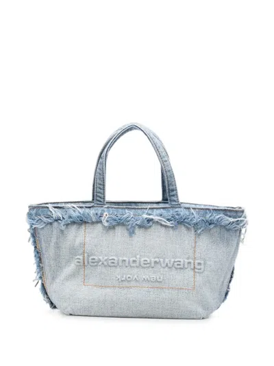 Alexander Wang Small Frayed-edge Denim Tote Bag In Pattern