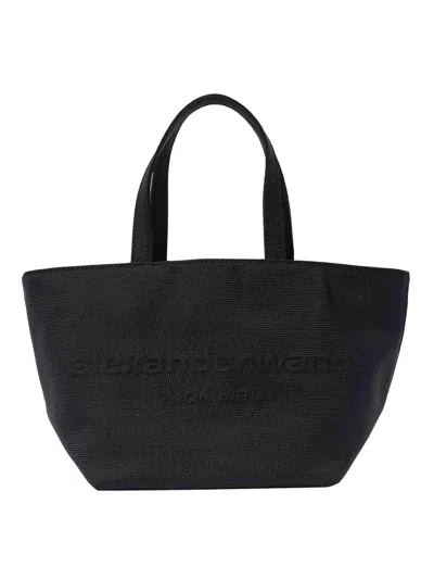Alexander Wang Small Logo Punch Tote Bag In Negro