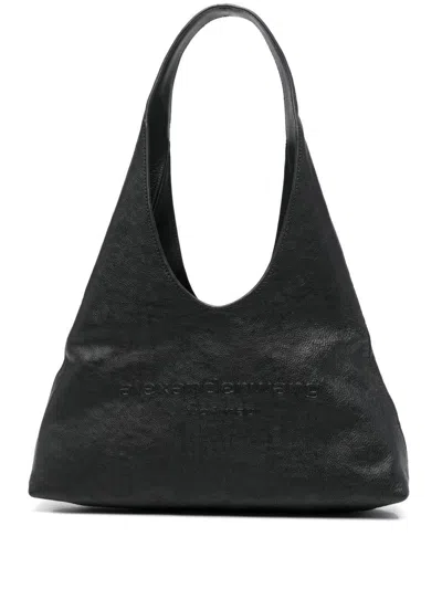 ALEXANDER WANG SMALL 'PIKE' SHOULDER BAG IN BLACK ALEXANDER WANG
