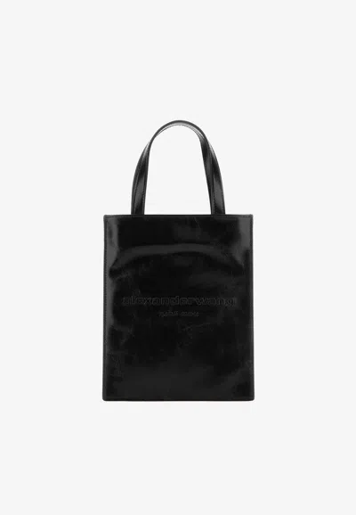 Alexander Wang Small Pinch Leather Tote Bag In Black