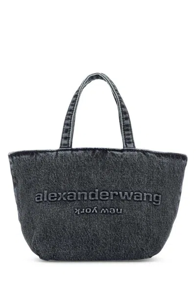 ALEXANDER WANG ALEXANDER WANG SMALL PUNCH DENIM SHOPPING BAG