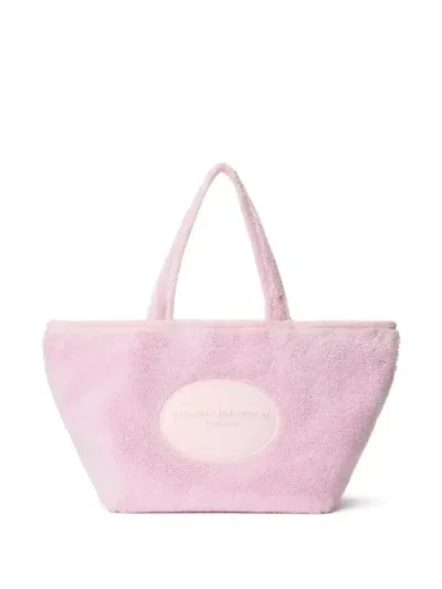 Alexander Wang Small Punch Fur Tote Bag In Pink