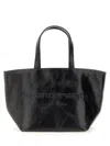 Alexander Wang Punch Logo-embossed Leather Tote Bag In Black