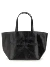 Alexander Wang Punch Logo-embossed Leather Tote Bag In Black