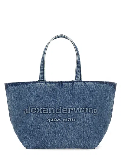 Alexander Wang Punch Small Shopping Bag In Denim