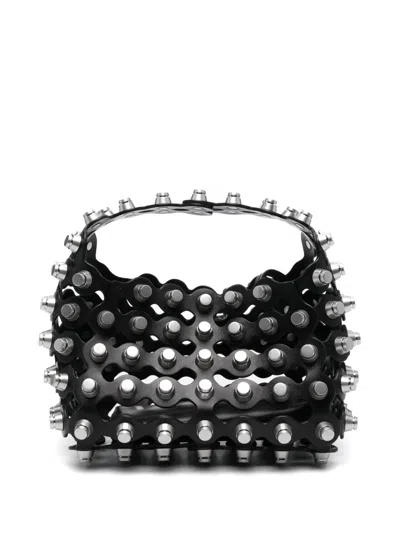 Alexander Wang Rex Leather Top Handle Bag In Black