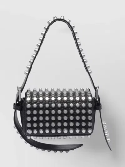 ALEXANDER WANG SMALL RICCO STUDDED LEATHER SHOULDER BAG