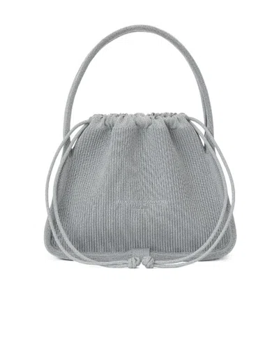Alexander Wang Small Ryan Drawstring Bag In Gray