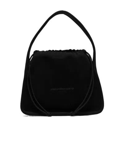 Alexander Wang Small Ryan Ribbed-knit Tote Bag In Black