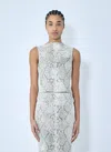Alexander Wang Snake-print Embossed Tank Top In White