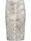 Alexander Wang Snake-print Pencil Skirt In White