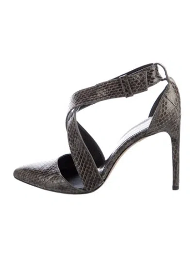 Pre-owned Alexander Wang Snakeskin Animal Print Pumps In Multicolor