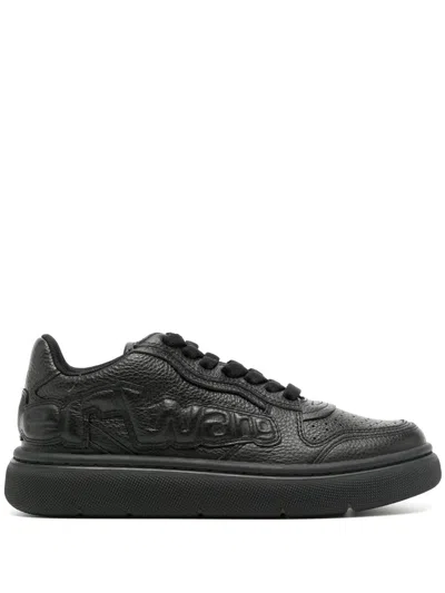 Alexander Wang Puff Logo-embossed Sneakers In Black