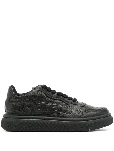 Alexander Wang Puff Logo-embossed Sneakers In Black