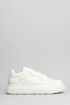 Alexander Wang Logo-embossed Leather Sneakers In White