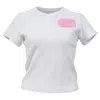 Alexander Wang Soap Appliquéd Logo T-shirt In White Cotton In White