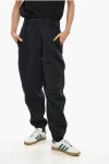 Alexander Wang Solid Color Cotton Joggers In Black