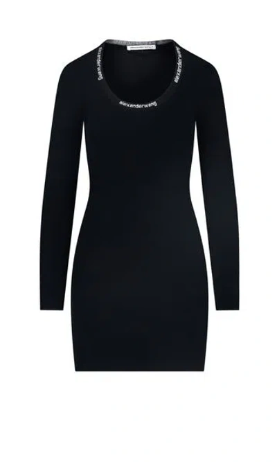 Alexander Wang Sophisticated Black Fitted Dress For The Modern Woman