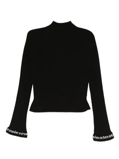 Alexander Wang Sophisticated Stretchable Knit Sweater For Women In Black