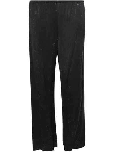 Alexander Wang Sparkle-detail Wide-leg Trousers In Black