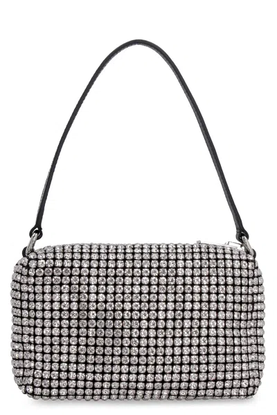 Alexander Wang Embellished Fabric Medium Heiress Handbag In White
