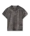 Alexander Wang Splatter-wash Cotton T-shirt In Black
